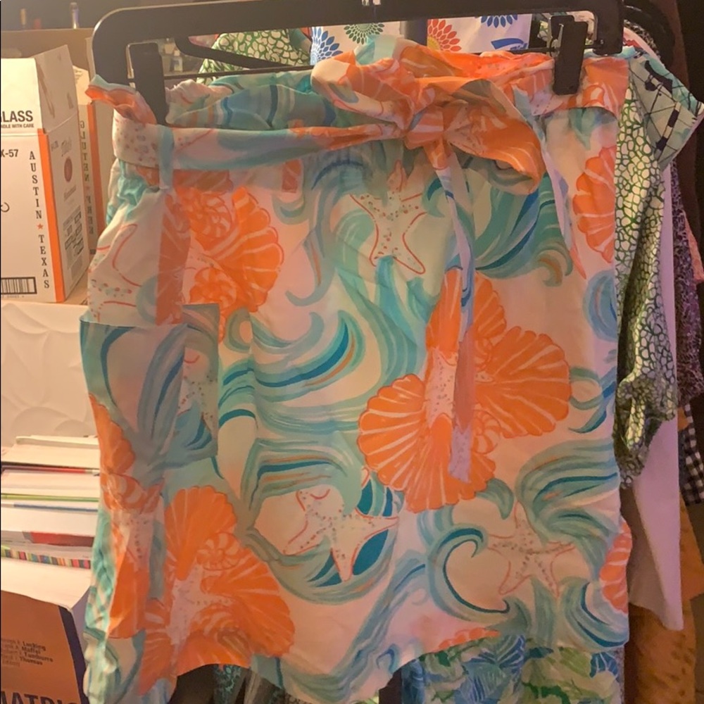 Shell printed skirt